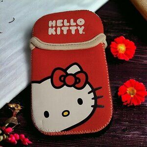 Universal Hello Kitty Style Multipurpose Phone Case Bag Pouch Red/White